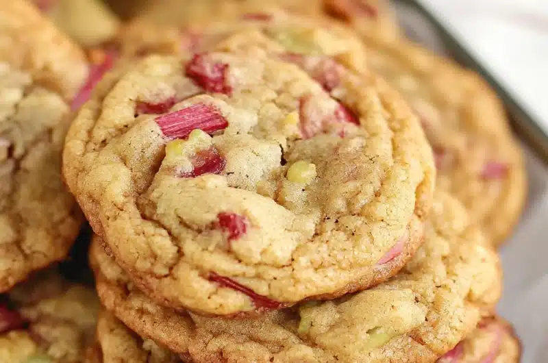 Brown Sugar Rhubarb Cookies