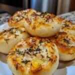 Golden Crust Garlic Rosemary Focaccia Muffins