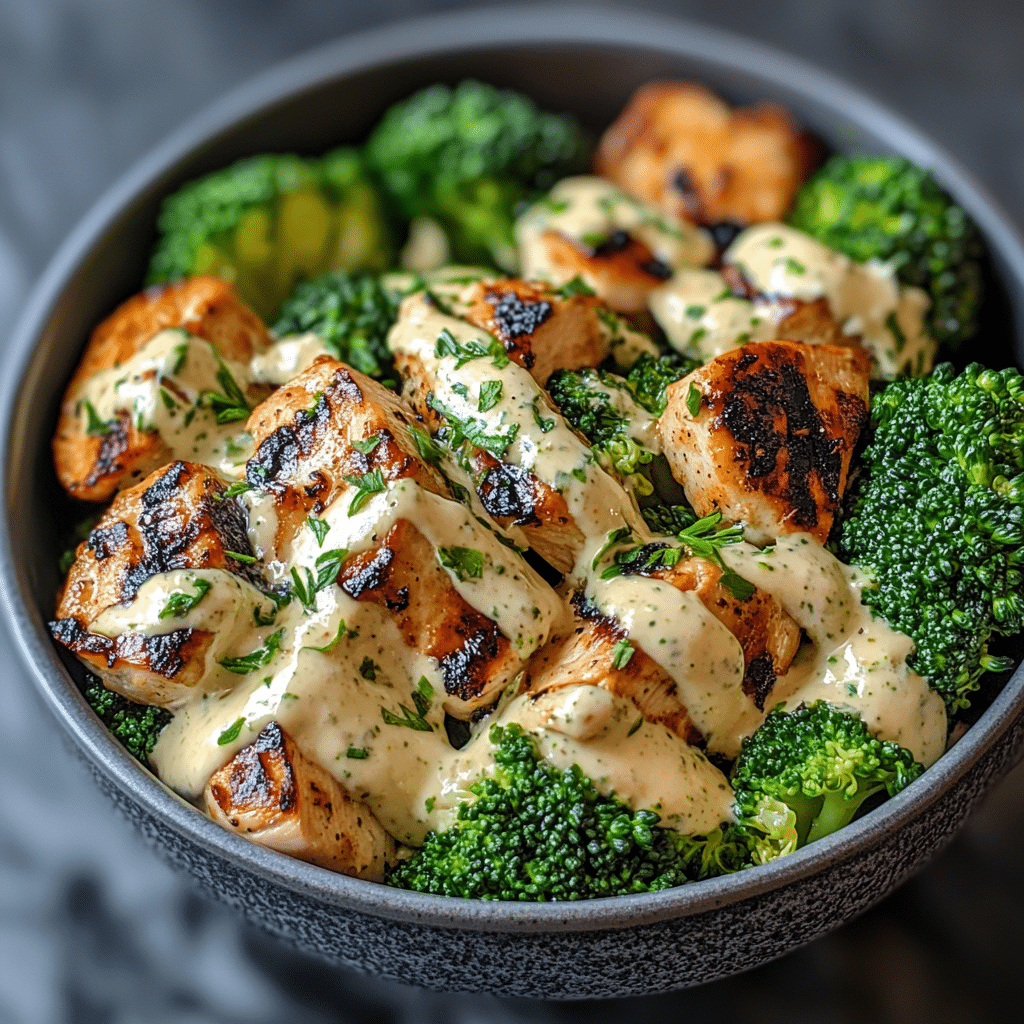 Grilled Chicken Broccoli Bowls