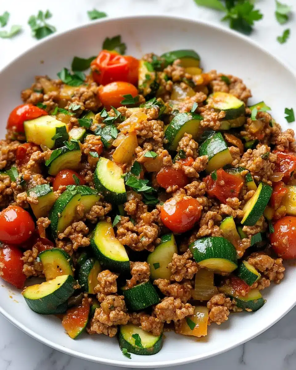 Ground Turkey and Zucchini Skillet
