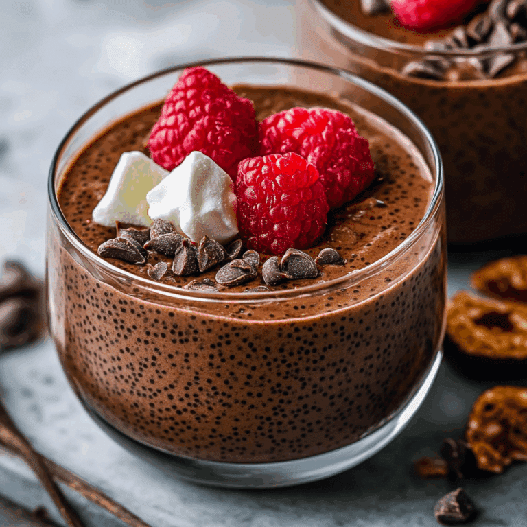 High Protein Chocolate Chia Seed Pudding