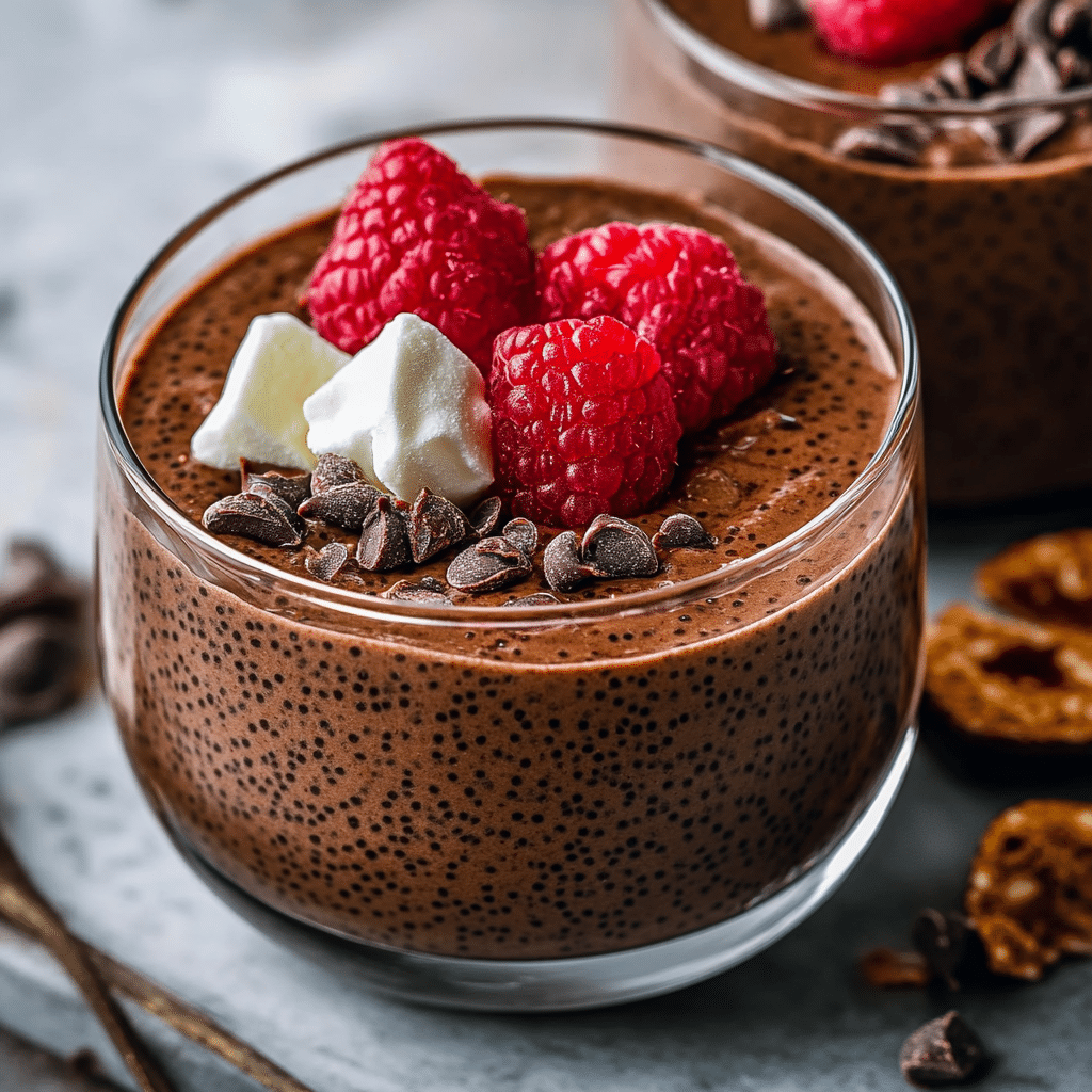 High Protein Chocolate Chia Seed Pudding