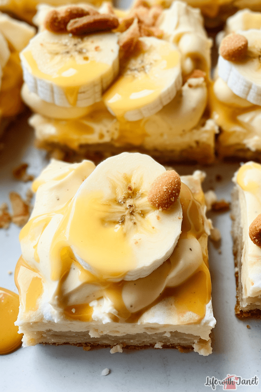 Banana pudding cheesecake squares