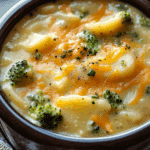 Crockpot Potato Broccoli Cheddar Soup