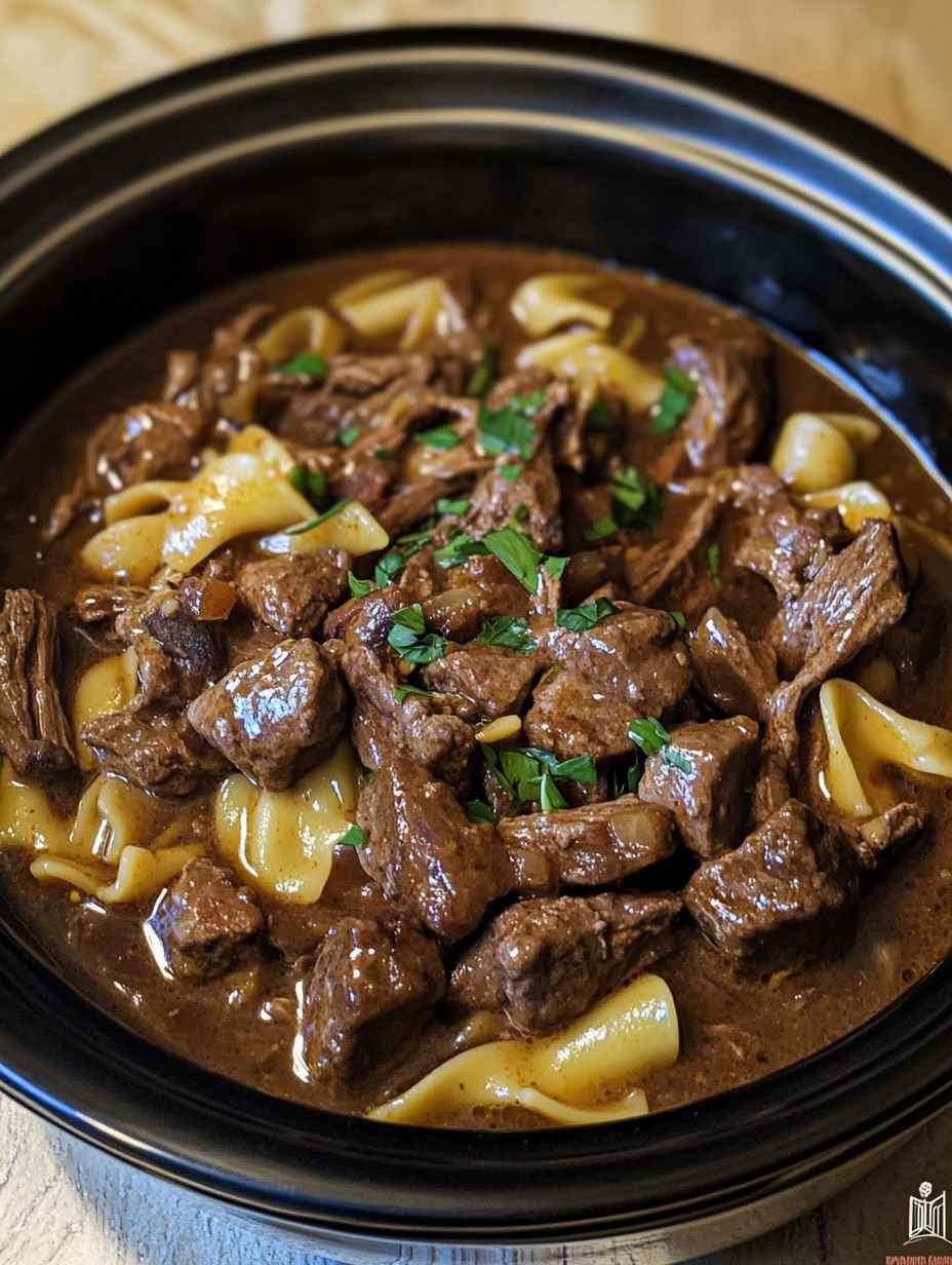 Slow Cooker Beef and Noodles