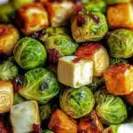 Cranberry-Glazed Roasted Butternut Squash, Brussels Sprouts, and Sweet Potato Salad