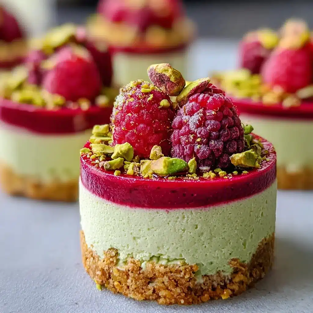 Raspberry Pistachio Mousse Cakes