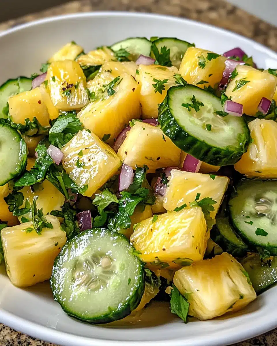 Pineapple cucumber salad