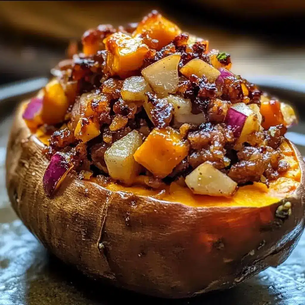 Apple Spiced Stuffed Sweet Potatoes