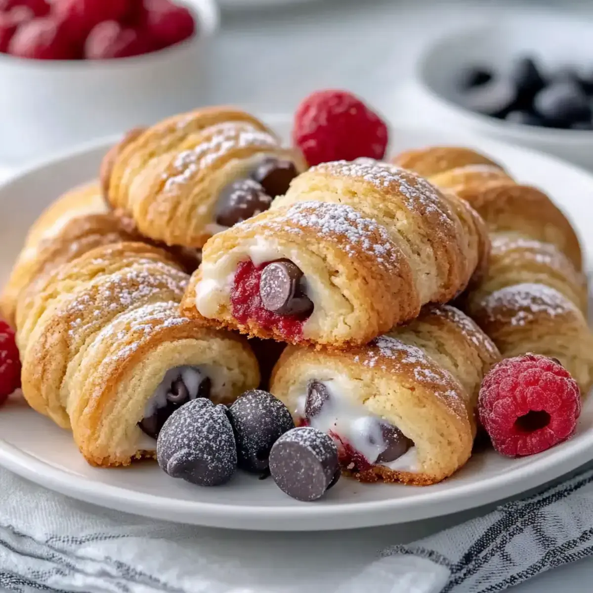 Berry Cream Cheese Stuffed Crescent Rolls
