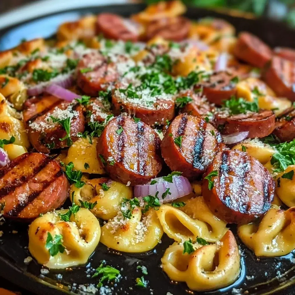 Blackstone Grilled Kielbasa and Tortellini
