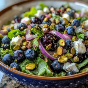 Vibrant Blueberry Pistachio Spring Salad