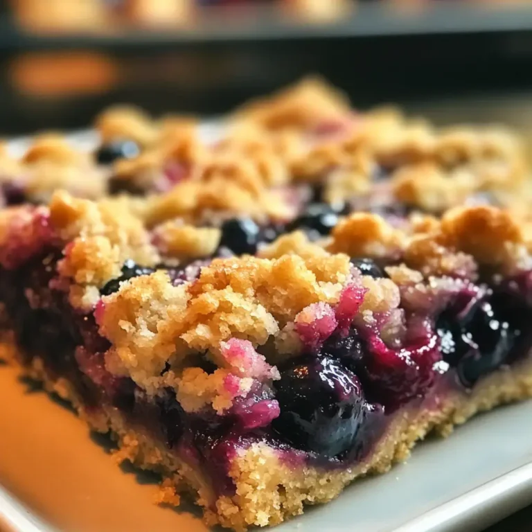 Blueberry Rhubarb Crumble Bars