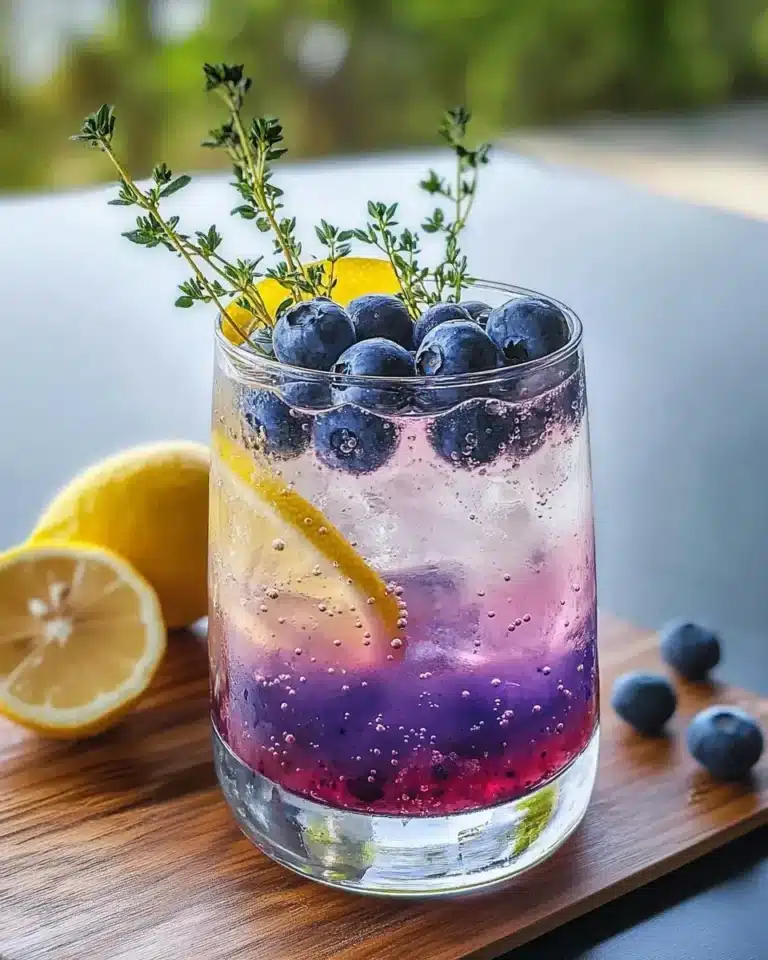 Blueberry Thyme Gin Fizz