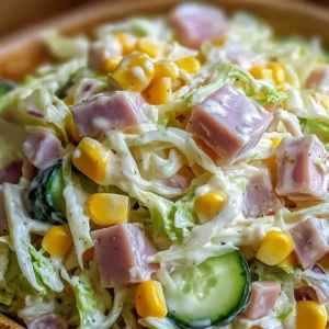 Cabbage and Chicken Ham Salad