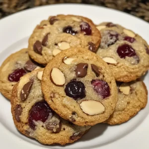 Cherry & Almond Chocolate Chip Cookies