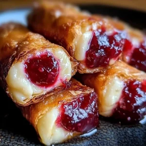 Cherry Cheesecake Egg Rolls