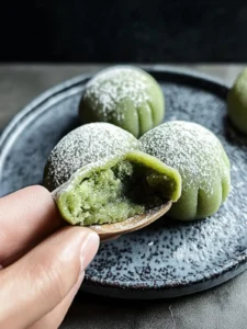 Chewy Matcha Mochi Bites
