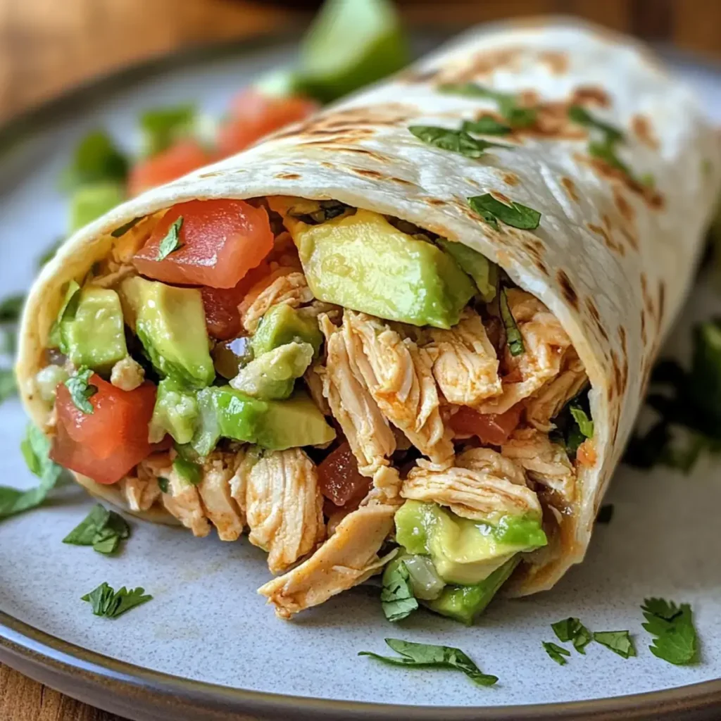 Chicken Avocado Ranch Burritos