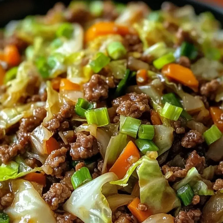 Chinese Ground Beef and Cabbage Stir-Fry