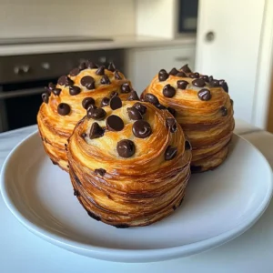 Chocolate Chip Sourdough Cruffins