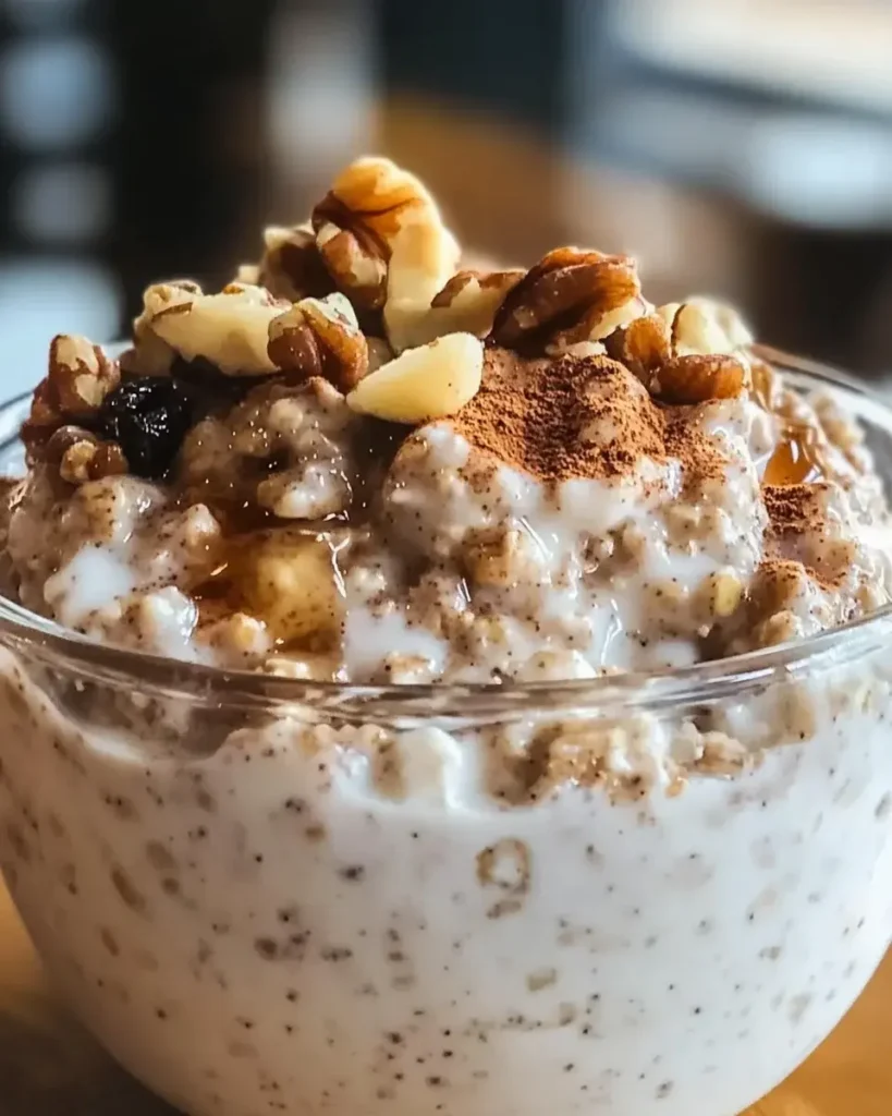 Cinnamon Roll Overnight Oats Recipe