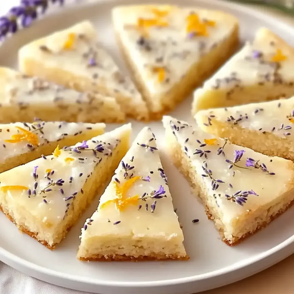 Citrus Lavender Shortbread Wedges