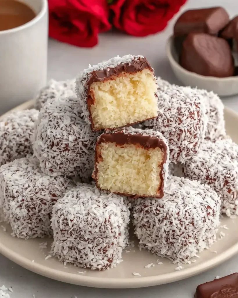 Soft Coconut Cake Bites