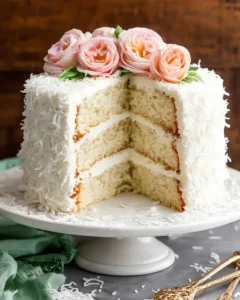 Coconut Cake with Buttercream Frosting