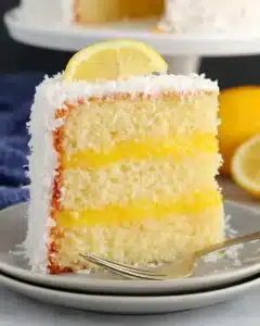 Coconut Cake with Lemon Curd Filling