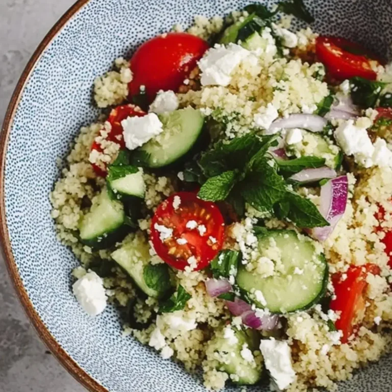 Couscous Salad with Feta and Cucumber