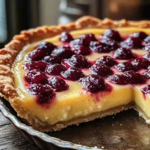 Ultimate Cranberry Custard Pie Delight
