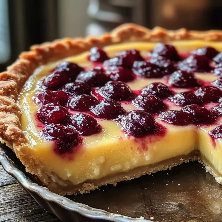 Cranberry Custard Pie Delight