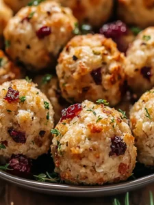 Cranberry Turkey Stuffing Balls