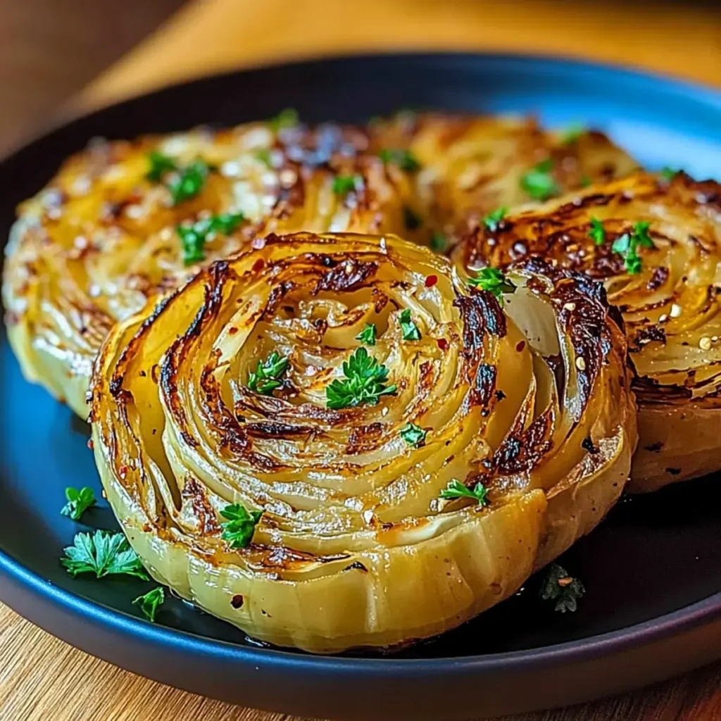 Crispy Oven Roasted Garlic Cabbage Steaks