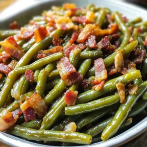 Crock Pot Buttery Turkey Bacon Green Beans