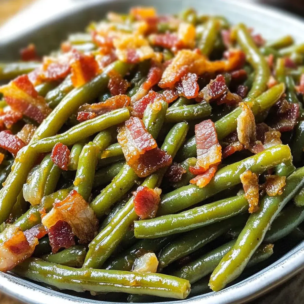 Crock Pot Buttery turkey Bacon Green Beans