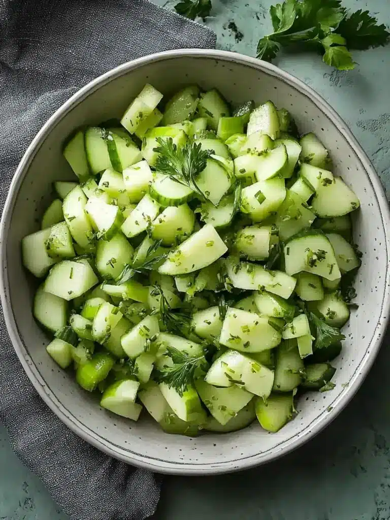 Crunchy Cucumber Celery Salad with Green Apple