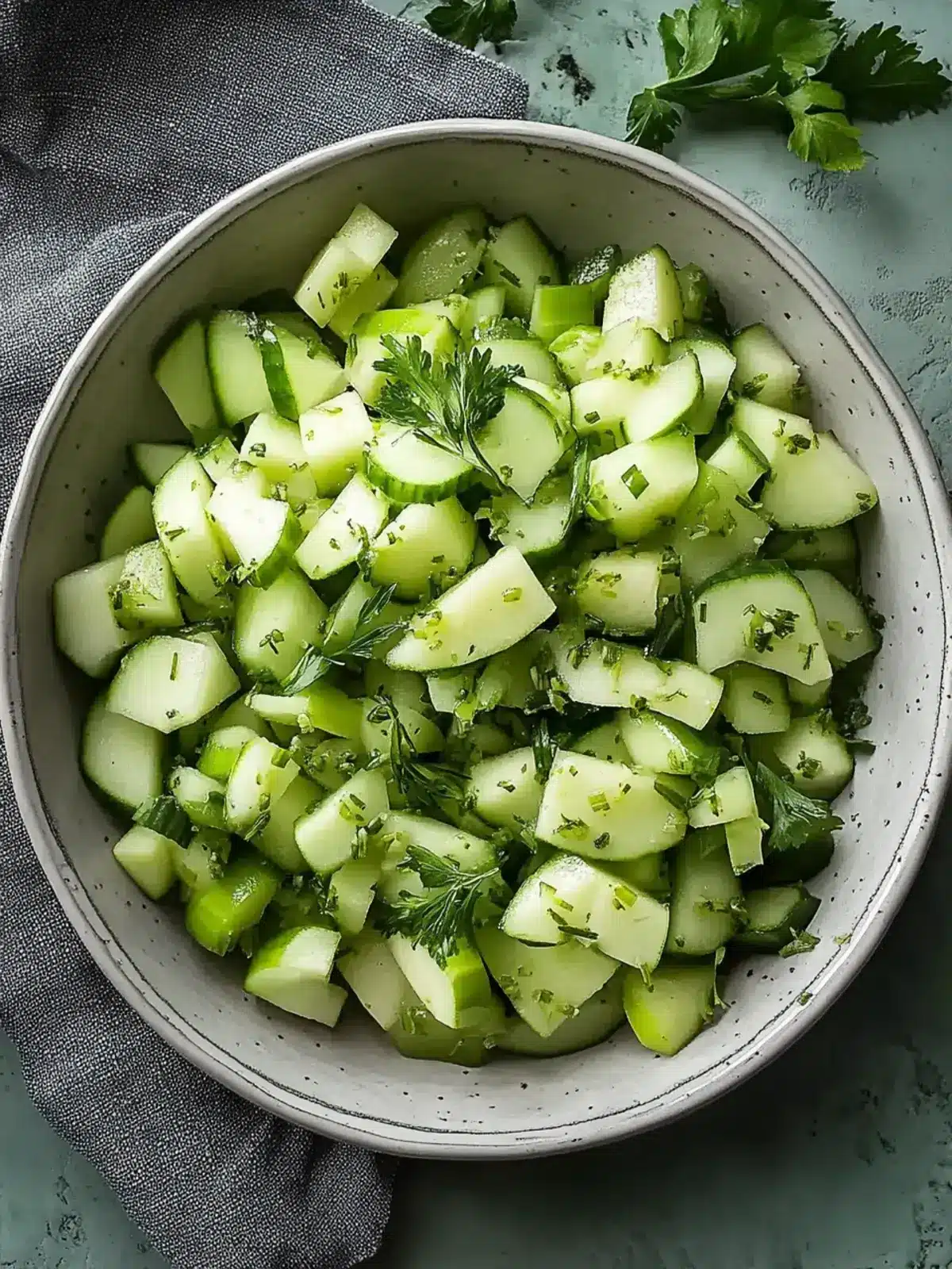 Crunchy Cucumber Celery Salad with Green Apple
