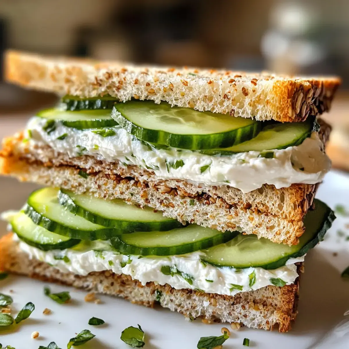 Cucumber and Herb Tea Sandwiches