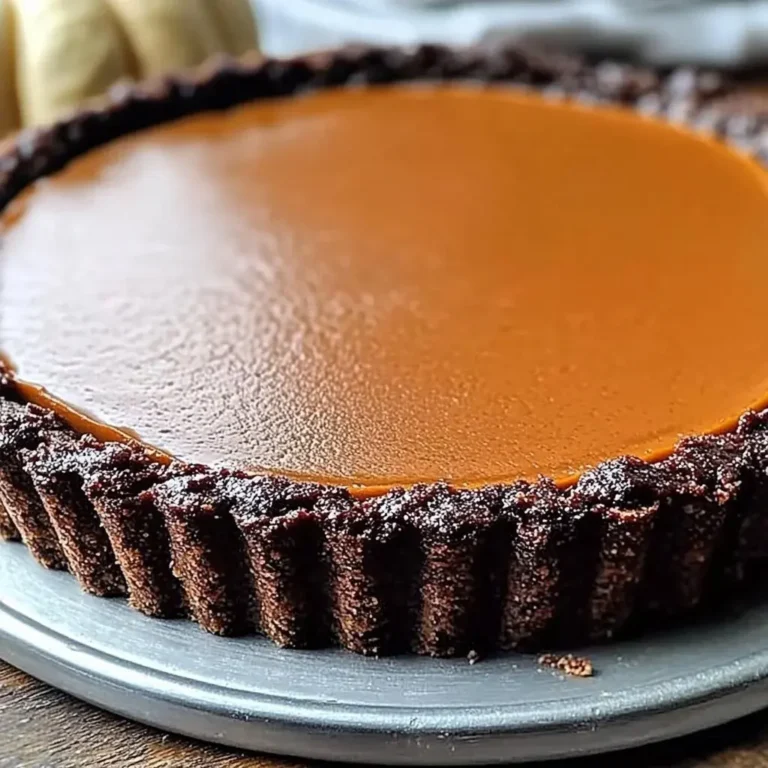 Dark Chocolate Pumpkin Tart