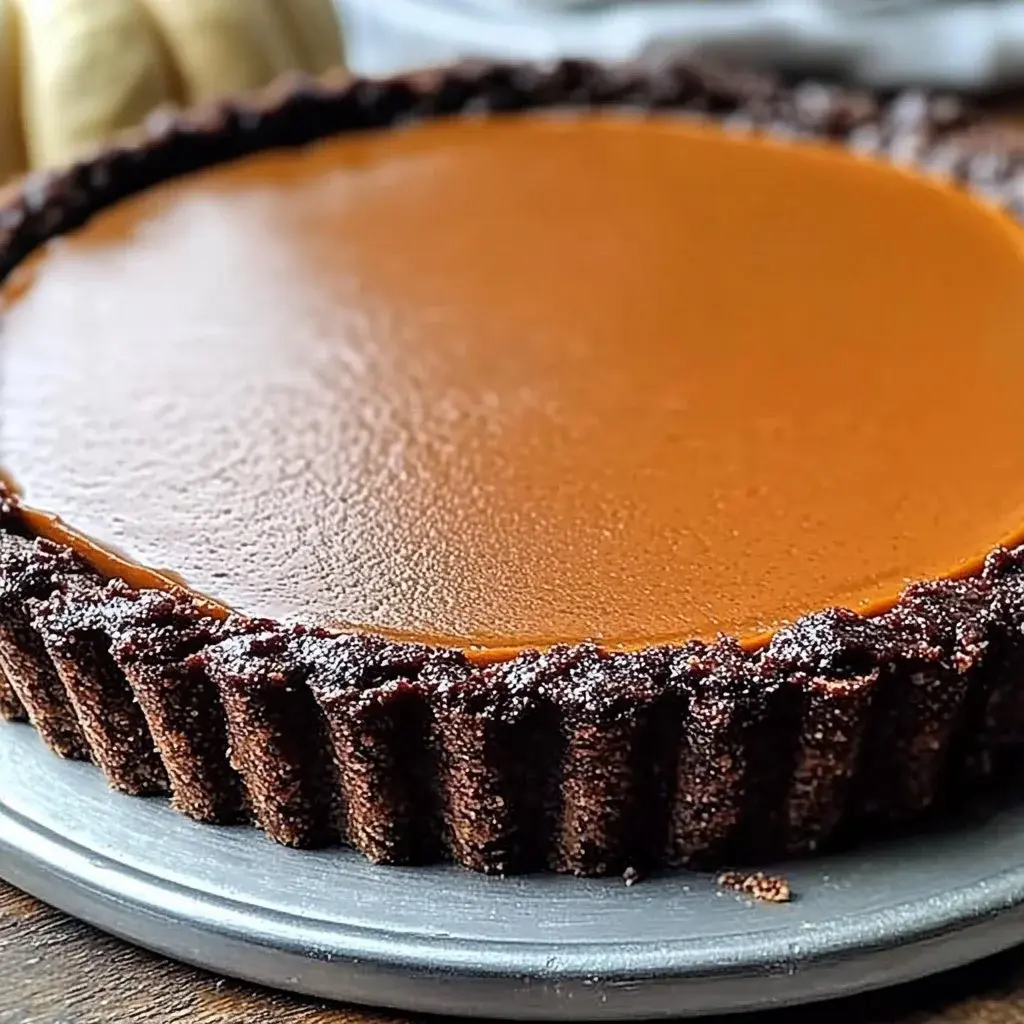 Dark Chocolate Pumpkin Tart