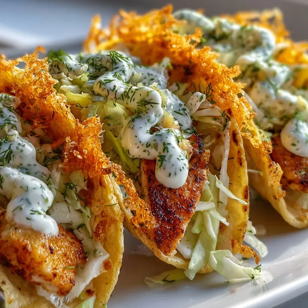 Dill Pickle Ranch Smash Chicken Tacos with Crispy Cheese Lace – Flavor Bomb!