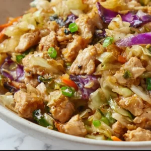 Egg Roll Bowls with Chicken & Cabbage