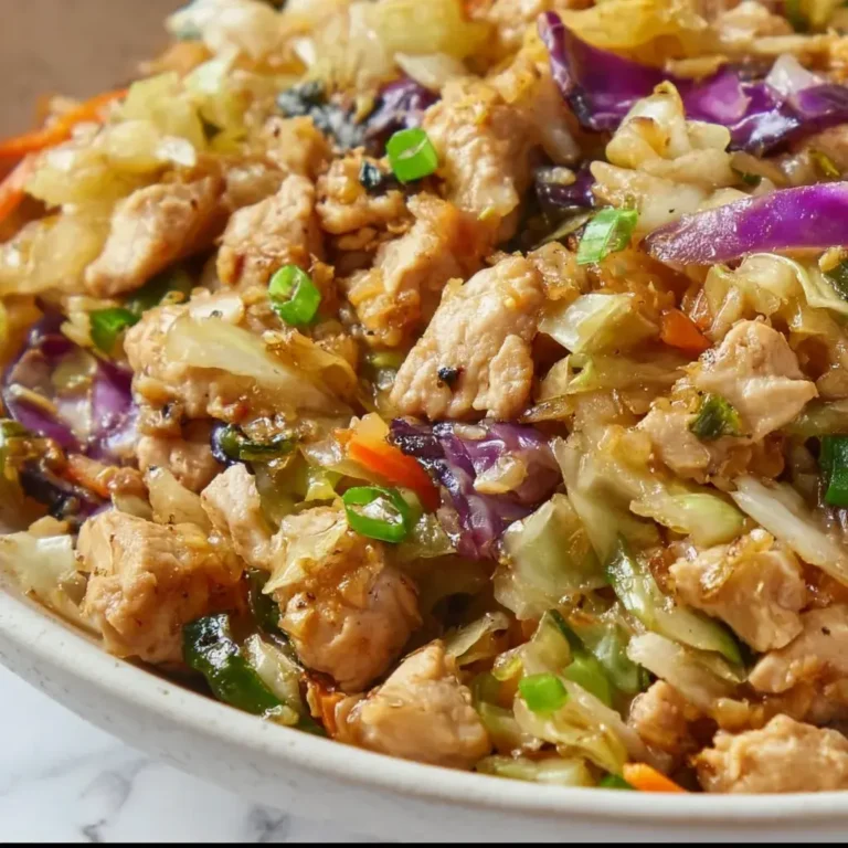 Egg Roll Bowls with Chicken and Cabbage