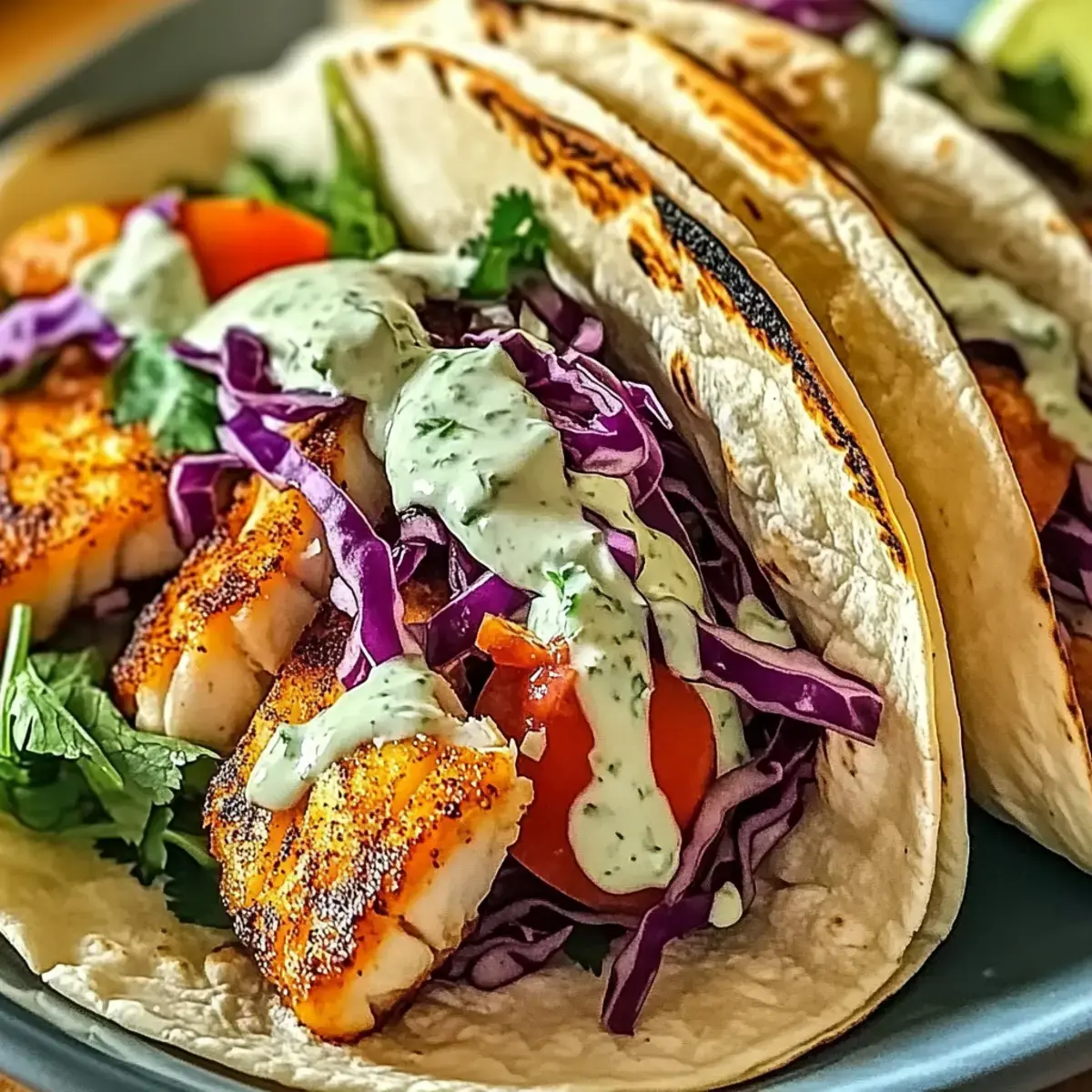 Fish Tacos Lime Crema