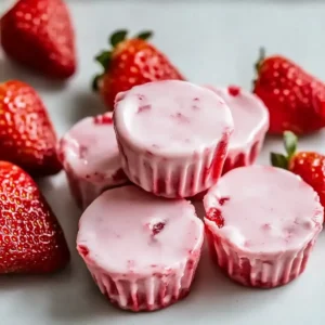 Frozen Strawberry Yogurt Bites