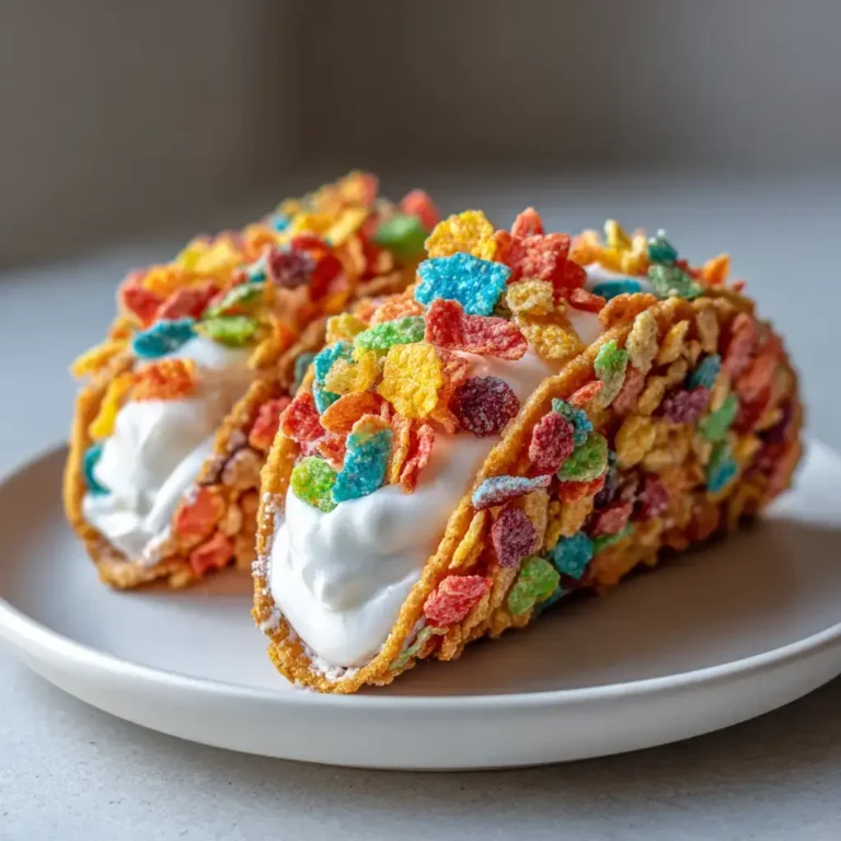 The Ultimate Fruity Pebbles Cheesecake Tacos Recipe