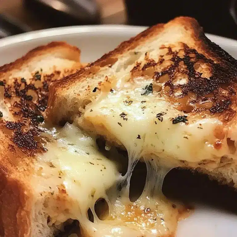 Irresistible Garlic Bread Grilled Cheese