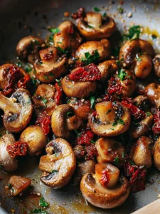 Garlic Mushrooms with Sun-Dried Tomatoes